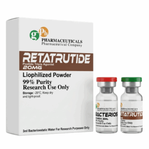 Vial de Retatrutide de 20 mg triple agonista de venta en Suplementos Monterrey con envío express a todo México.